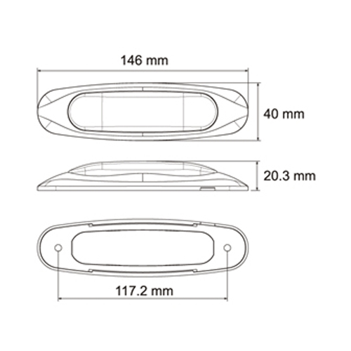 LED Light 4 Diode Clear/Amber Multi Volt