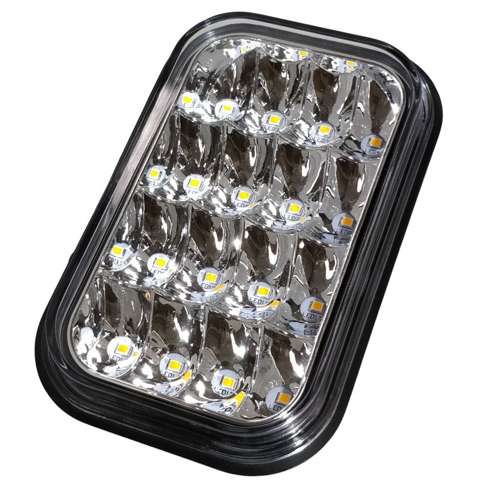 LED Multi Volt Rectangle Clear/Amber Indicator