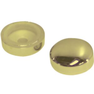 Screw Covers Snap On Dome 14mm Gold 10 pack