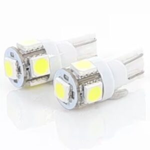 LED Globe 12 Volt T10 Wedge Multi Directional Clear Pair