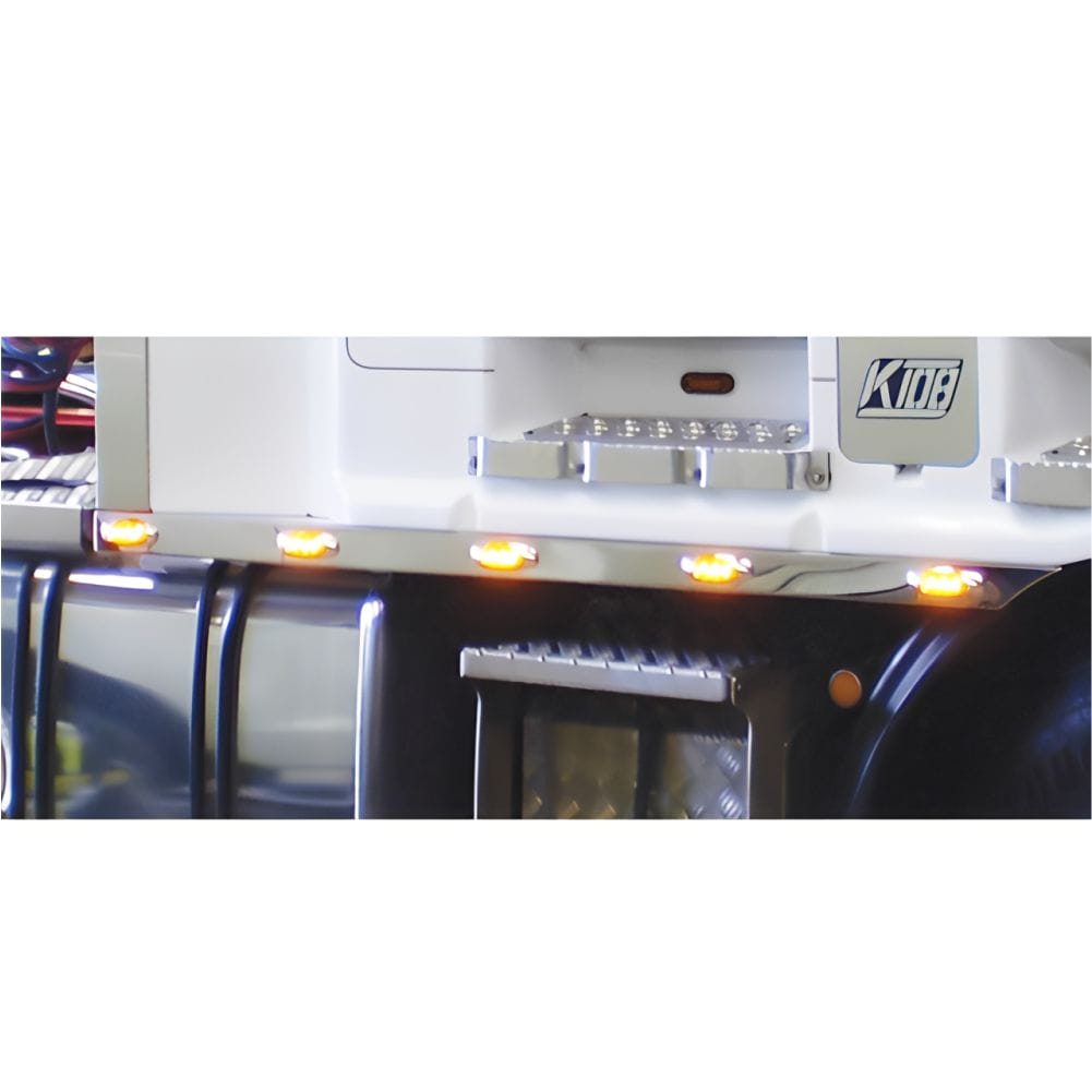 Stainless Steel Under Cab Trim To Suit Kenworth  K104/K104B/K108 Clear/Amber LED