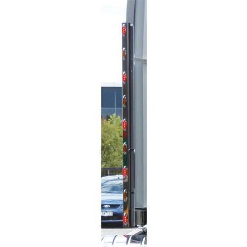 Stainless Steel Wing Extensions Clear/Red LED 1860mm To Suit Kenworth T608/904/908/909