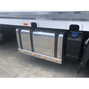 Stainless Steel Tank Skirt 1220MM 4 Amber LED’s Single To Suit Scania