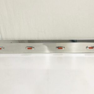 Stainless Steel End Cap Tank Skirt Square 875MM 3 LED’s Amber Single To Suit Kenworth/Freightliner/Iveco/Mercedes