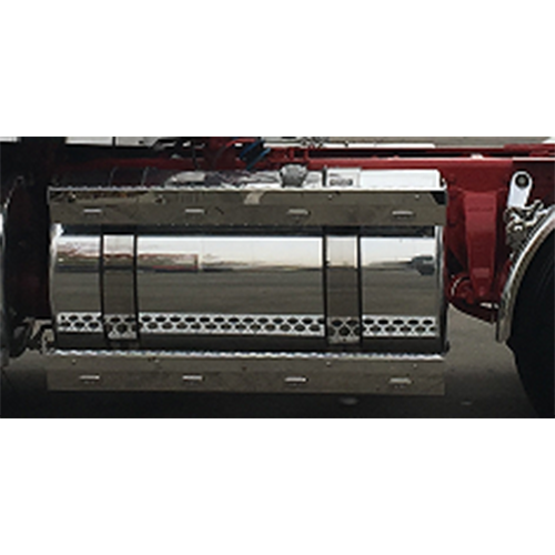 Stainless Steel Tank Skirt Round 1520MM 5 LED's Clear/Amber Single To Suit Western Star