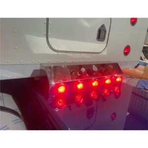 Stainless Steel Airline Box  Red Torpedo LED 1.2MM