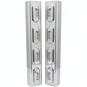 LED Light Mirror Bracket Clear/Amber Universal Pair