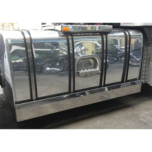 Stainless Steel Tank Skirt Square 1850 Endcap Single To Suit Kenworth/Freightliner/Iveco