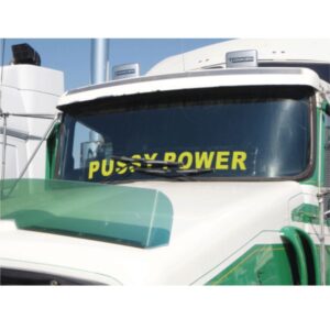 Decal Black/Yellow Pussy Power